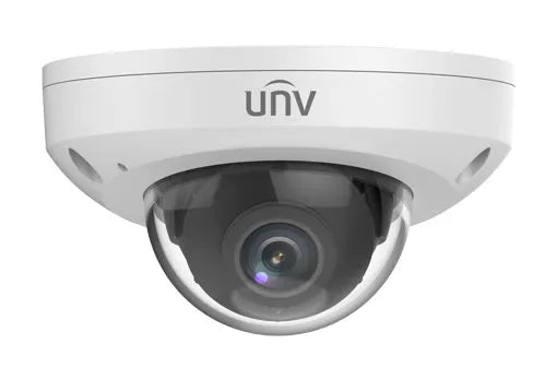Uniview 2MP Network Fixed Mini Dome, 2.8mm, 30m IR, Premier Protection, Light Hunter, WDR, SD Slot, 3 Axis, POE, Built-In MicroPhone, Audio IPC312SB-ADF28K-I0