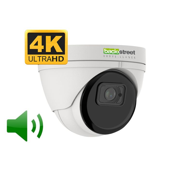 Backstreet Surveillance PROKIT2-90D 2 White Vandal Dome 4K DIY Kit, up to 4 Cameras