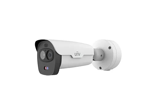 Uniview 4MP/720P HD Dual-Spectrum Thermal Bullet IP Security Camera with Active Deterrence features and a 4mm Fixed Lens TIC2621SR-F3-4F4AC-VD