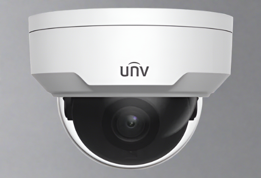 Uniview 4MP Easystar NDAA-Compliant Weatherproof Vandal-Resistant Dome IP Security Camera With a 2.8mm Fixed Lens IPC324SR3-DSF28K-G