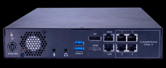 EXACQVISION | IP02-01T-GP04 | 1 TB G-Series Desktop PoE Recorder with 4 PoE+ IP Camera Ports