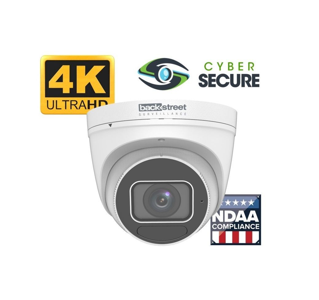 Backstreet Surveillance CSKIT8-CBD-4K 8 Outdoor Zoom Camera Security System, 8-Channel