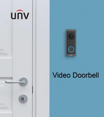 Uniview 2MP Video Doorbell, 2-Way Audio, WiFi URDB1