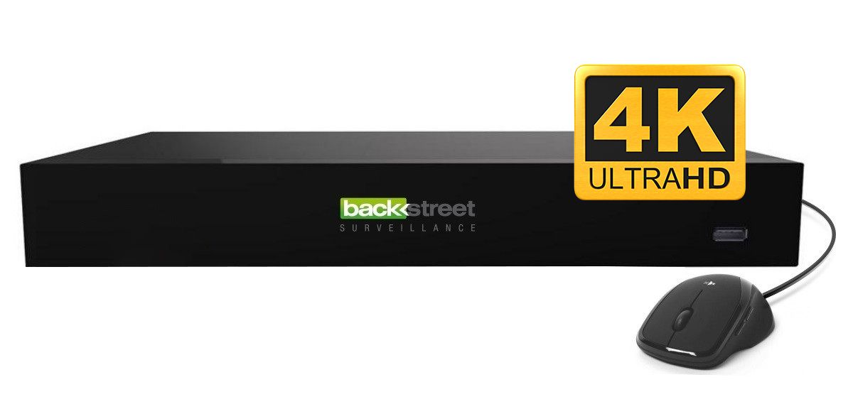 Backstreet Surveillance PRO16NVR 4K NDAA Certified 16 IP Video Channel NVR