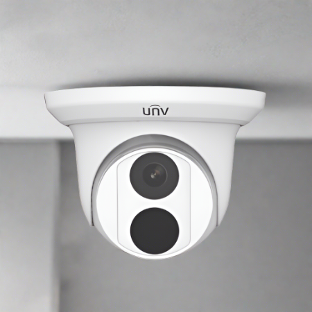 Uniview 4MP NDAA Compliant Weatherproof IR Turret Security Camera with 2.8mm Fixed Lens and Built-In Mic EC-T4F28M-V3
