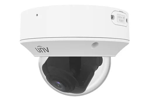 Uniview 4MP NDAA-Compliant Weatherproof Vandal Dome IP Security Camera with a 2.7 - 13.5mm Motorized Varifocal Lens and a Built-in Microphone IPC3234SB-ADZK-I0