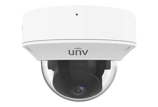 Uniview 4MP NDAA-Compliant Weatherproof Vandal Dome IP Security Camera with a 2.7 - 13.5mm Motorized Varifocal Lens and a Built-in Microphone IPC3234SB-ADZK-I0