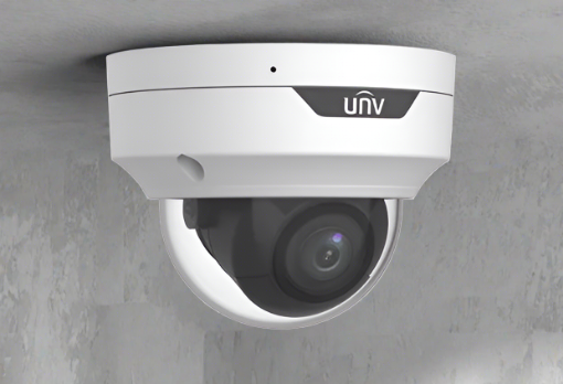 Uniview 4MP NDAA-Compliant Pigtail-Free Vandal Dome IP Security Camera With a 2.7–13.5mm Motorized Varifocal Zoom Lens and a Built-In Microphone IPC3534SB-ADNZK-I0