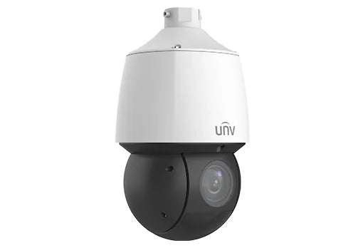 Uniview 4MP Deep Learning IP67 Weatherproof PTZ IP Security Camera with a 25x Motorized Zoom Lens, AI Autotracking, and Light Hunter Illumination Technology, and Included Wall Mount IPC6424SR-X25-VF