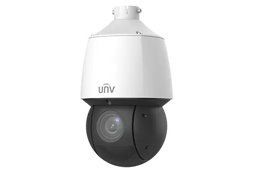 Uniview 4MP Deep Learning IP67 Weatherproof PTZ IP Security Camera with a 25x Motorized Zoom Lens, AI Autotracking, and Light Hunter Illumination Technology, and Included Wall Mount IPC6424SR-X25-VF