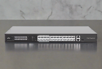 Uniview 24 Port PoE+ Switch with Surveillance (Extend) Mode and Two Uplink Ports NSW2020-24T1GT1GC-POE-IN