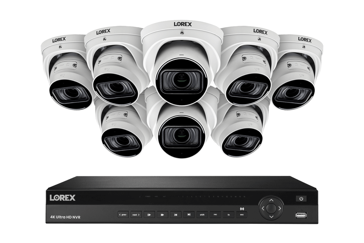 Lorex Elite Series NVR with N4 (Nocturnal Series) IP Dome Cameras - 4K 16-Channel 4TB Wired System - NP4K4MV-168BD-N4