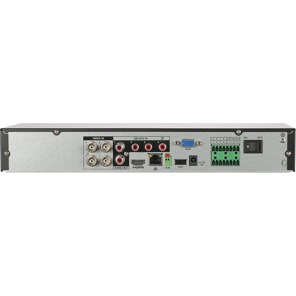 Dahua X51C1E6 4-Channel Analytics+ Penta-Brid DVR H.265 5M-N Mini 1U 1 SATA Bays, 6TB