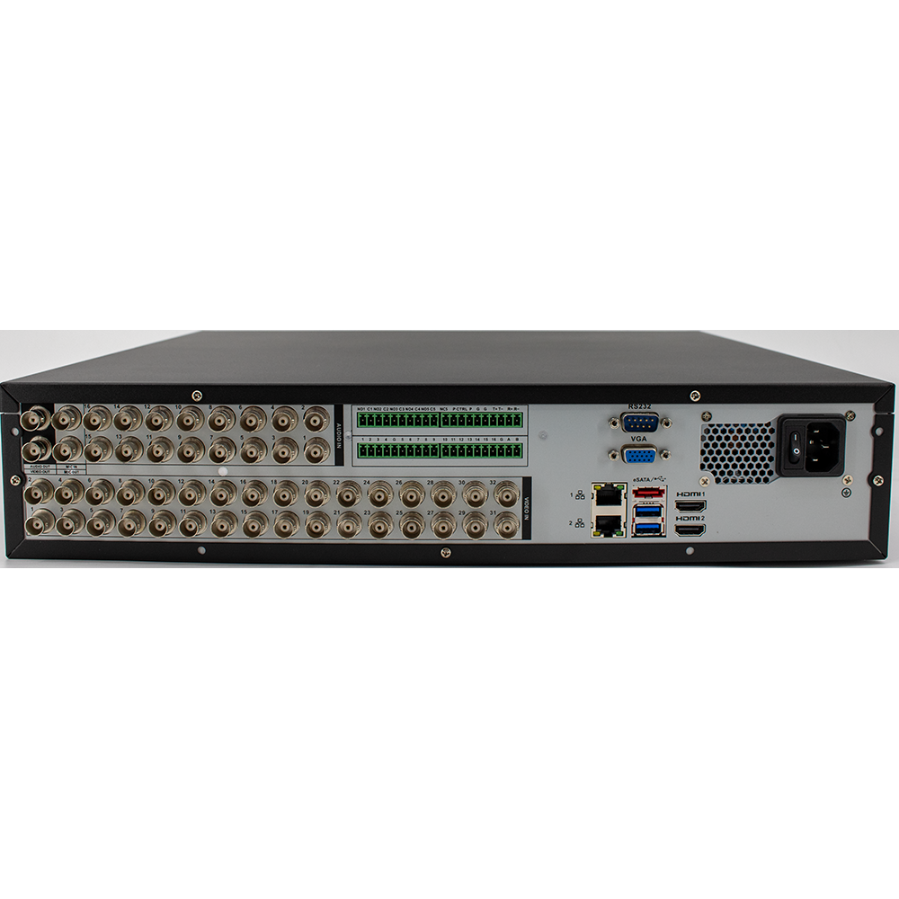 Dahua X88B5S10 32-Channel Analytics+ Penta-Brid DVR H.265 4K 2U 8 SATA Bays, 10TB