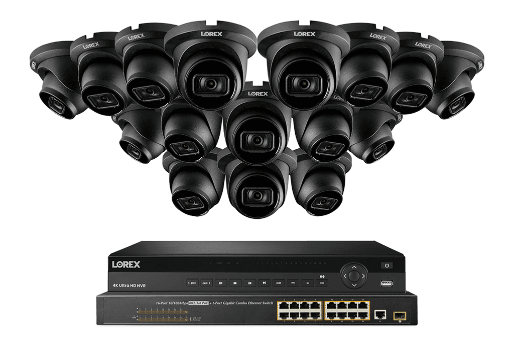 Lorex Elite Series NVR with N3 (Nocturnal Series) IP Dome Cameras - 4K 32-Channel 8TB Wired System - NP4K8F-3216BD