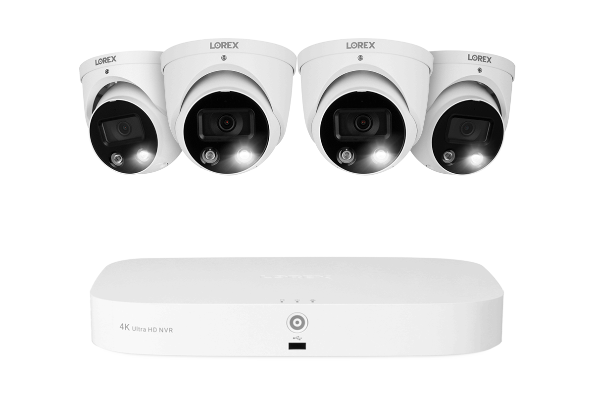 Lorex Fusion NVR with H13 (Halo Series) IP Dome Cameras - 4K 16-Channel 2TB Wired System - N4K2SD-84WD-5